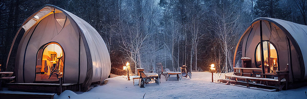 Glamping can be a year-round lodging option