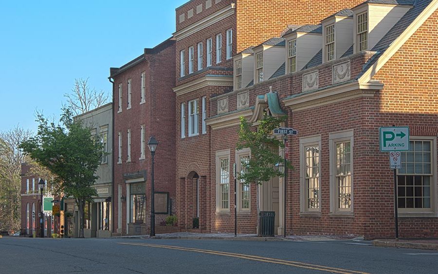 brick buildings in downtown Warrenton, VA