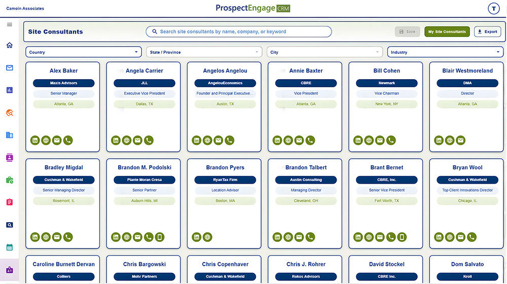 View information about a particular company simply by hovering over or clicking on that company inside the map to see their industry, NAICS code, address, number of employees, revenue, etc. The size of the symbol representing the company is generated based on the size of the company in terms of revenue and number of employees.&nbsp;